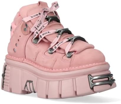 Amazon.com: New Rock 106N-S8 PLATFORM SHOES Metallic White Leather